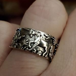 925 unicorn ring
